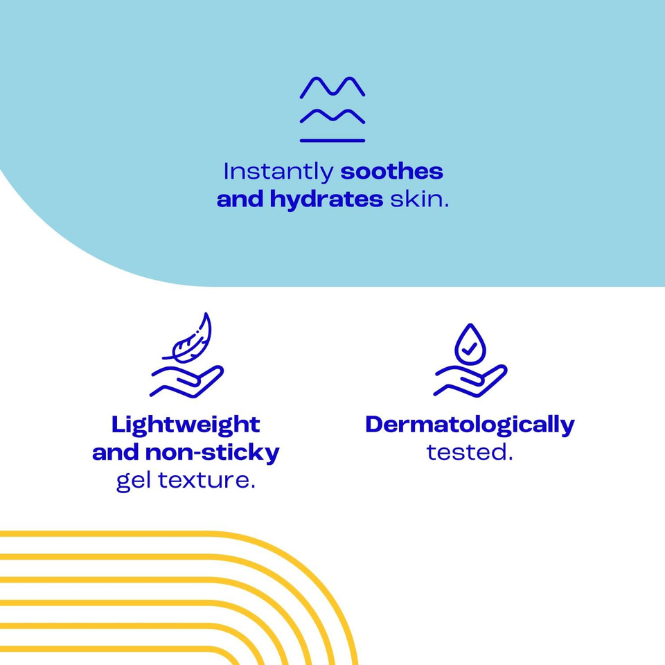 E45 Cooling Sensitive After Sun Gel for Face and Body - Dermatologically Tested & Fragrance-Free - Soothing Non-sticky Formula - Suitable For Dry, Sensitive and Eczema Prone Skin (150ml)