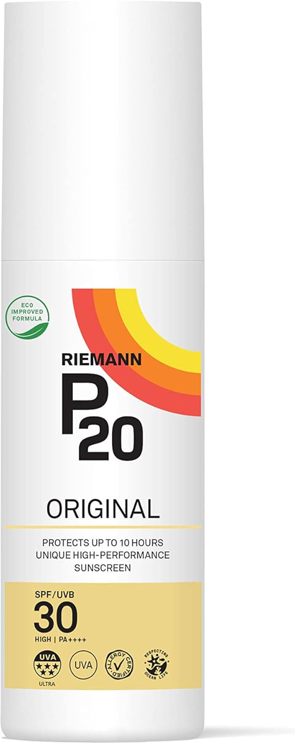 RIEMANN P20 Original SPF30 Spray 100ml Advanced Sunscreen Protection, High Performance Triple Protection + Sweat Resistance, Durable Protects up to 10 Hours, Very Water Resistant, High UVA Protection