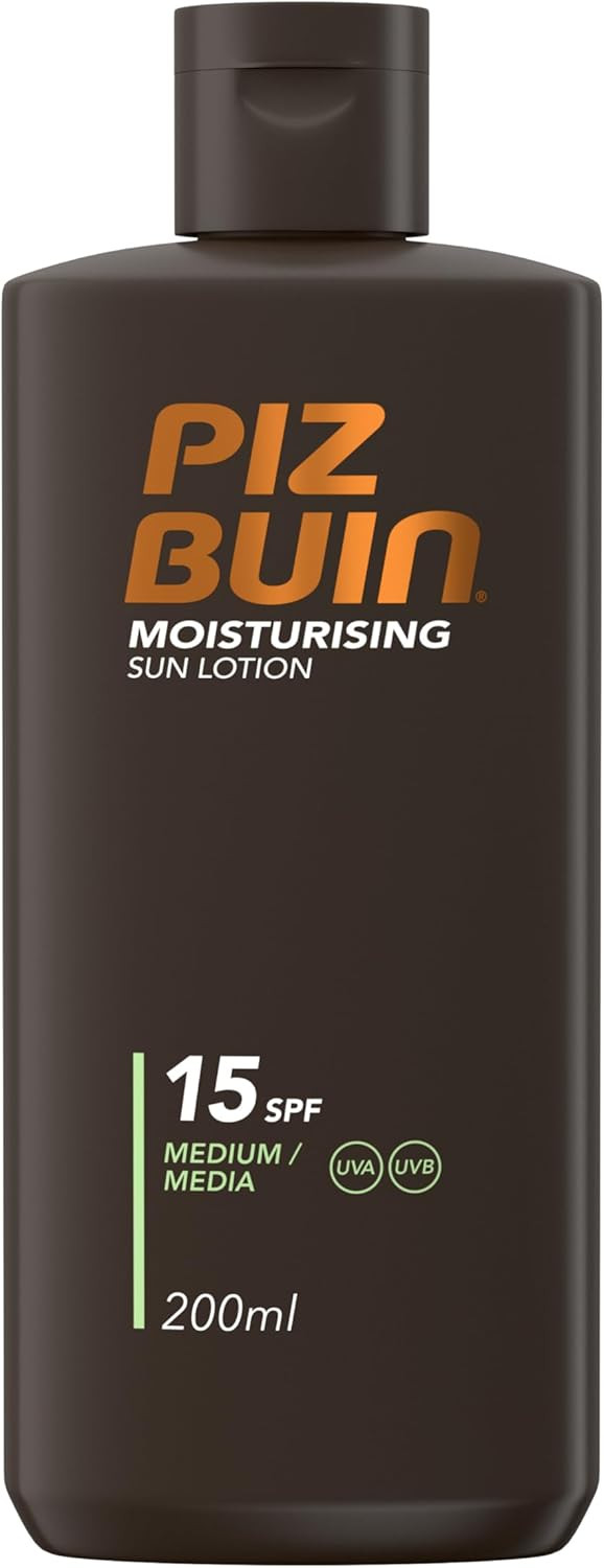 Piz Buin Moisturising Sun Lotion SPF 15, 200ml (Pack of 2)