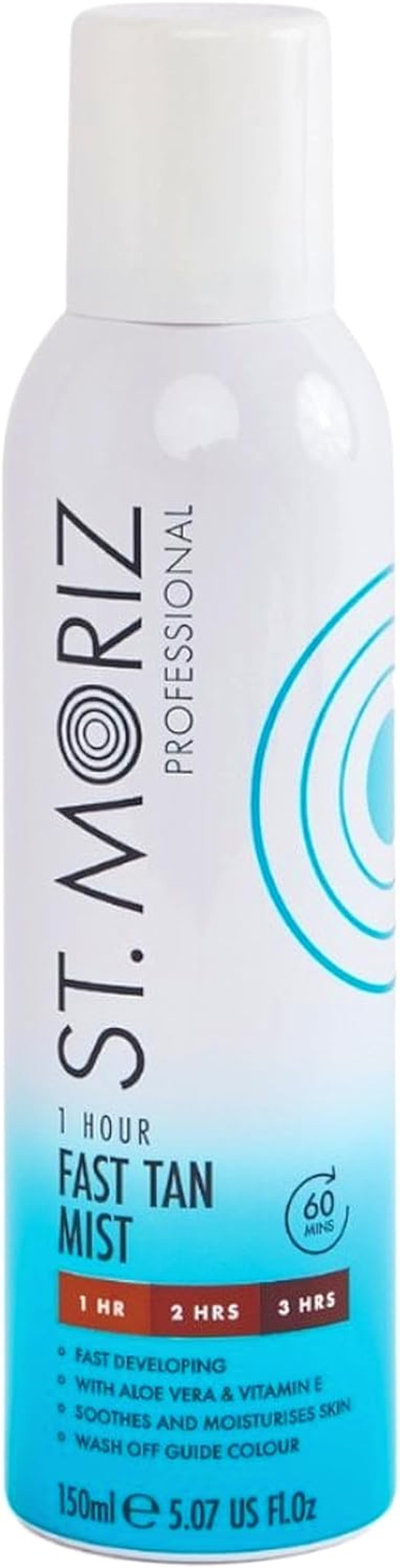 St Moriz Professional Instant 1 Hour Fast Tan Mist | With Aloe Vera & Vitamin E | Develops in 1-3 Hours | Express Vegan Fake Tan Spray & Body Mist | Dermatologically Tested & Cruelty Free | 150ml