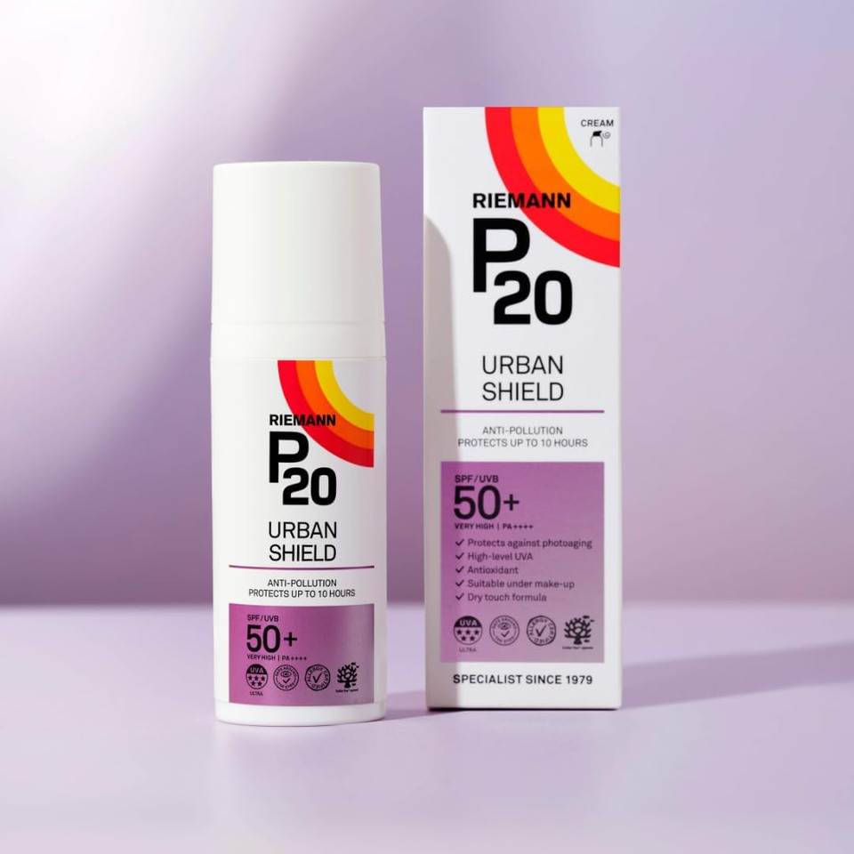 RIEMANN P20 Urban Shield SPF50+ FACE 50g UV Protection Cream, Anti-Pollution, Up To 10 Hours Protection, High Performance UVA-PF Protection Securing Skin Against Future Damage
