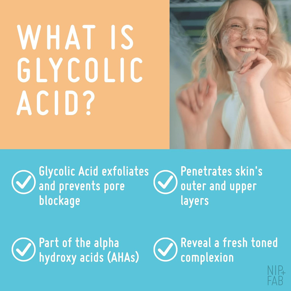 Nip + Fab Glycolic Acid Fix Daily Cleansing Pads for Face with Hyaluronic Acid, Witch Hazel, Exfoliating Resurfacing AHA Facial Pad for Exfoliation Even Skin Tone Brighten Skin, 60 Pads