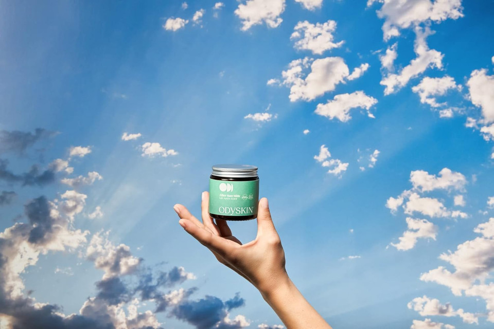 Odyskin After Sun Milk, 100ml - Cosmos Organic and Vegan certified, 100% natural ingredients, highly nourishing, for immediate relief from sun exposure. Zero-waste packaging