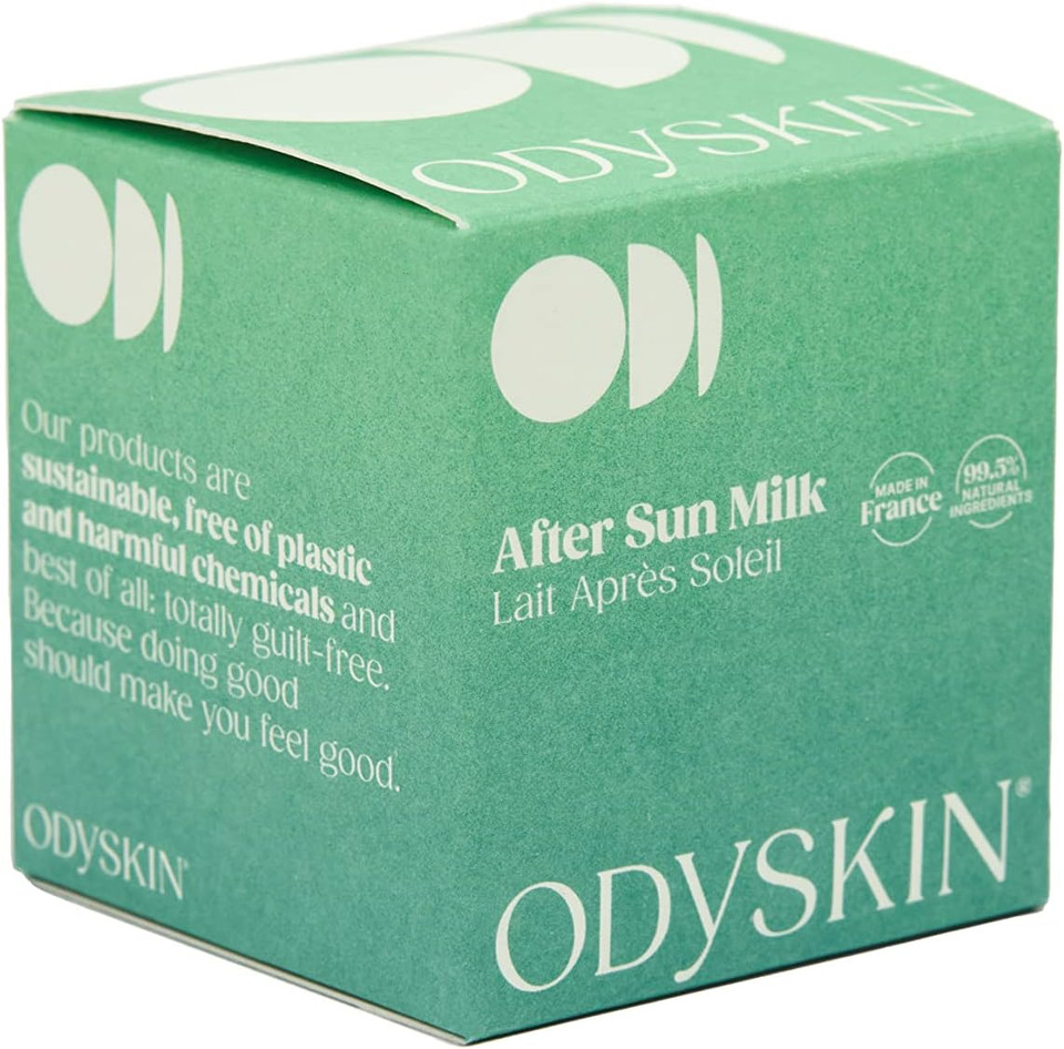 Odyskin After Sun Milk, 100ml - Cosmos Organic and Vegan certified, 100% natural ingredients, highly nourishing, for immediate relief from sun exposure. Zero-waste packaging