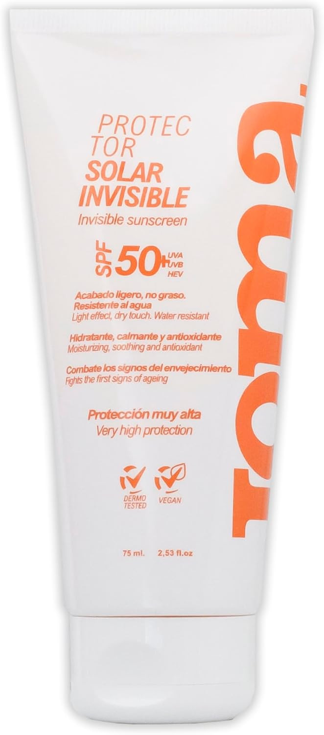 Valquer Invisible Facial Sun Serum SPF 50+ for athletes. Antioxidant and anti-aging protection. Deep hydration and water resistance - 75 ml