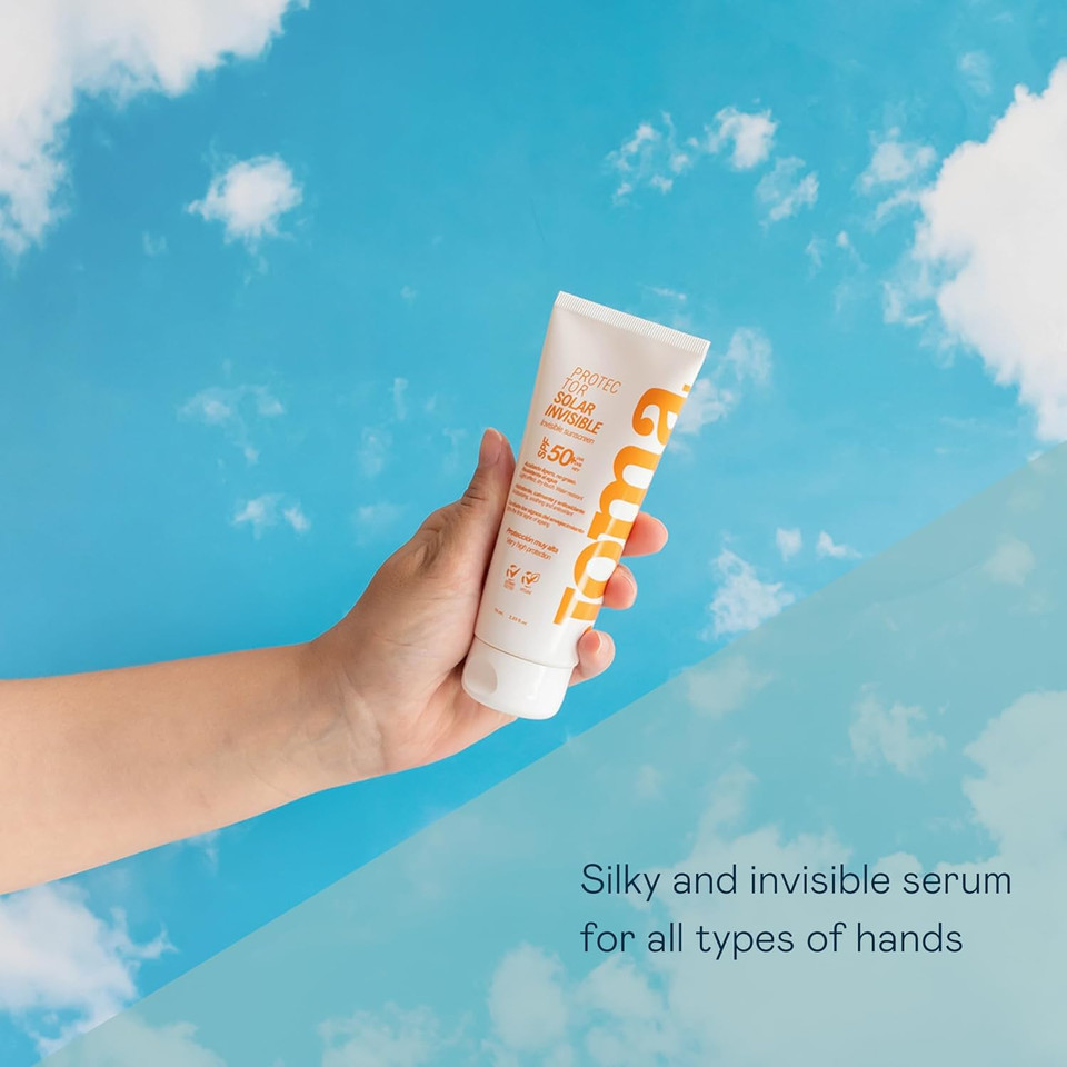 Valquer Invisible Facial Sun Serum SPF 50+ for athletes. Antioxidant and anti-aging protection. Deep hydration and water resistance - 75 ml