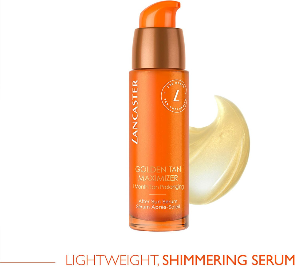 Lancaster Golden Tan Maximizer After Sun Face Serum 30ml | One Month Tan Prolonging | Natural Tan Accelerator | Soothes and Calms Sun-Exposed Skin | Softens Skin with Velvety Finish