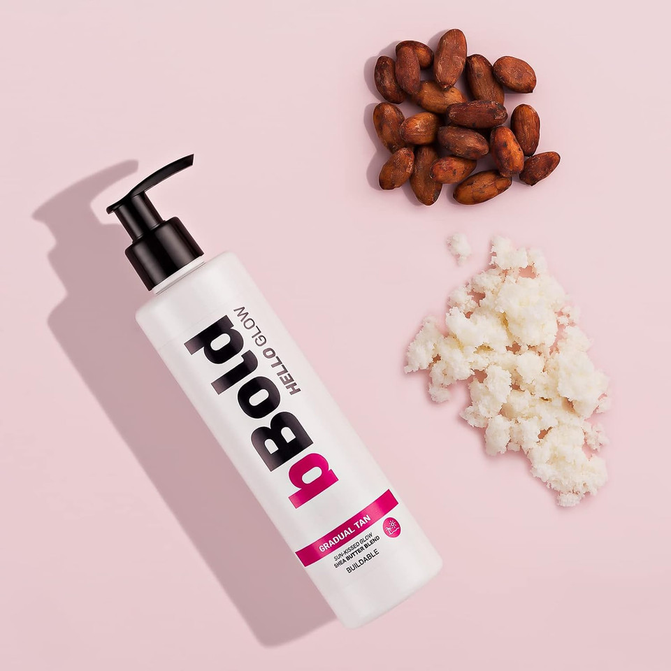 bBold Hello Glow Gradual Tan Moisturiser 250ml, Sun Kissed Glow, Shea Butter Blend, Fake Tan, Self Tanning