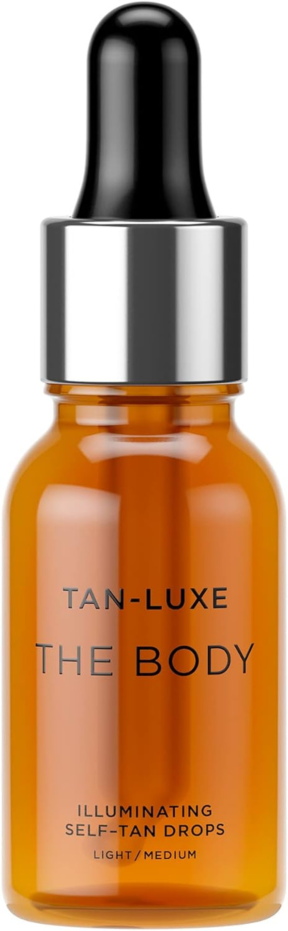 Tan-Luxe THE BODY Self Tan Drops, Light/Medium (15 ml) Add Tanning Drops to Skin Care for Custom Body Tan, Cruelty Free & Vegan