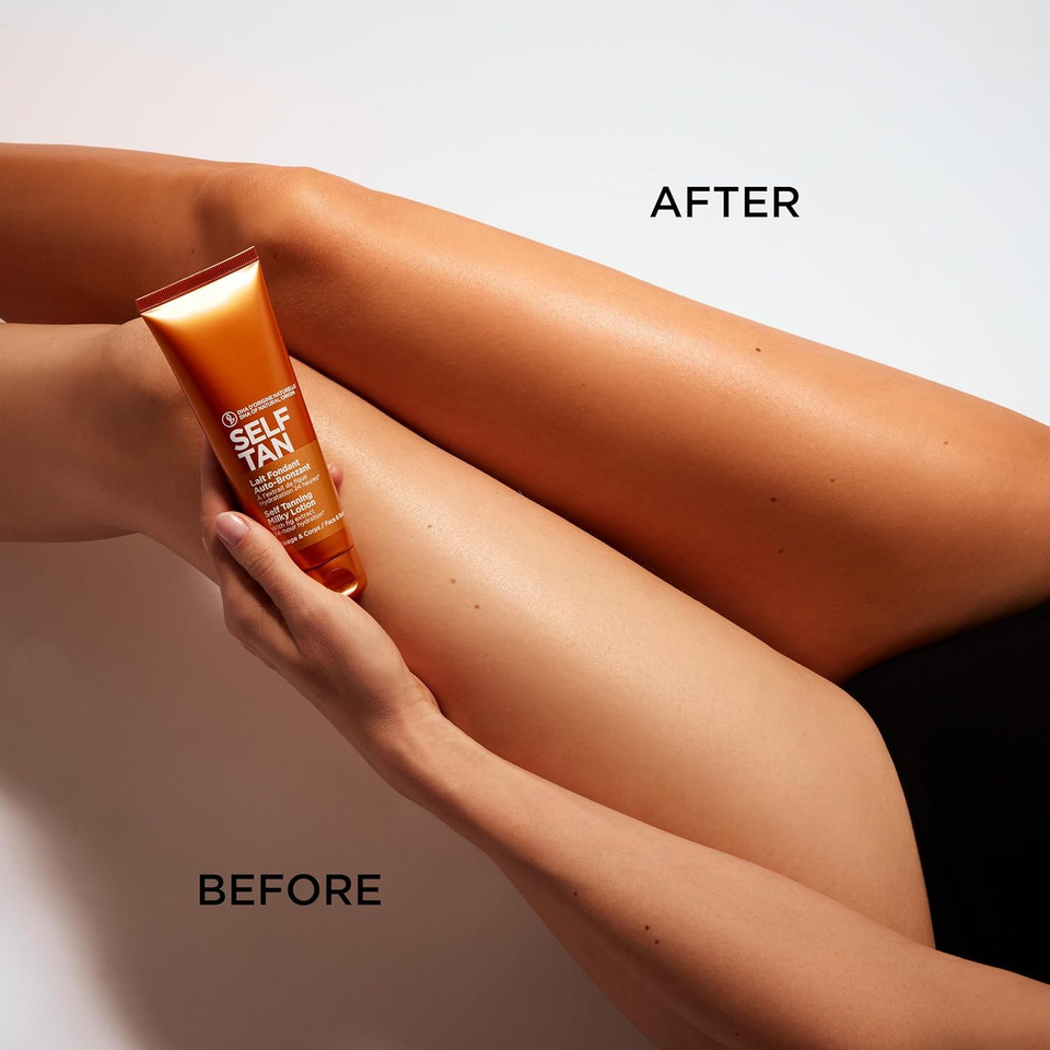 Clarins Self Tanning Milky Lotion | Streak-Free Natural Glow for Face & Body | Hydrating, Buildable Tan