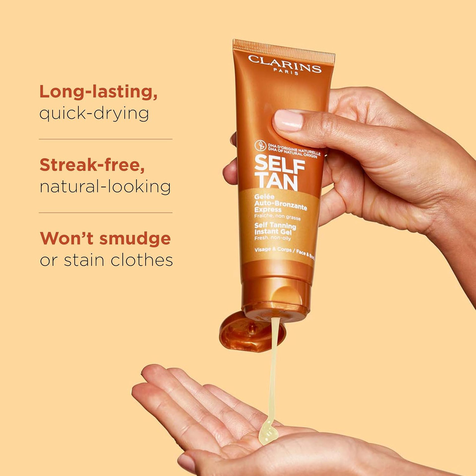 Clarins Self Tanning Instant Gel 125ml | Fast-Drying, Streak-Free Bronzing Gel for a Natural, Radiant Glow
