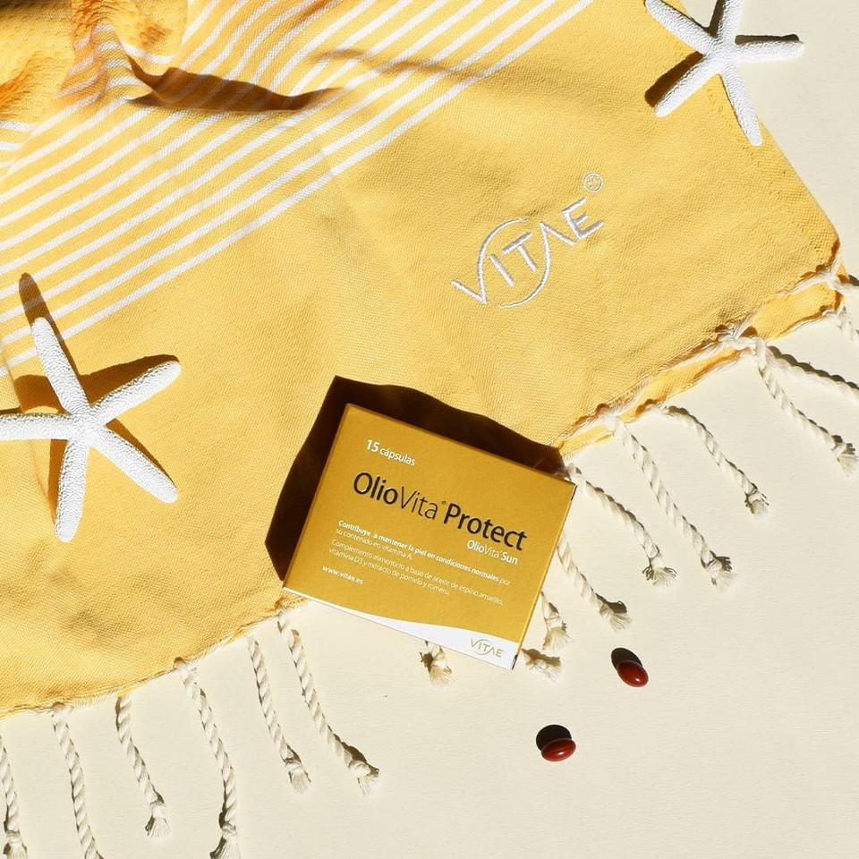 Vitae OlioVita Protect | Sun Protection Supplements | Prevention Sun Damage, Sun Allergy, Sun Burns | Safe and Healthy Tanning | Antioxidant | 30 Capsules