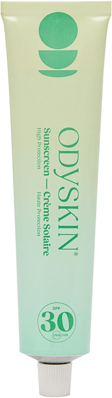 Odyskin Sun Cream SPF 30, 75ml - Cosmos Organic & Vegan certified, 99.1% natural ingredients, water-resistant, made in France, coral reef friendly, contains mineral filters only, zero-waste packaging