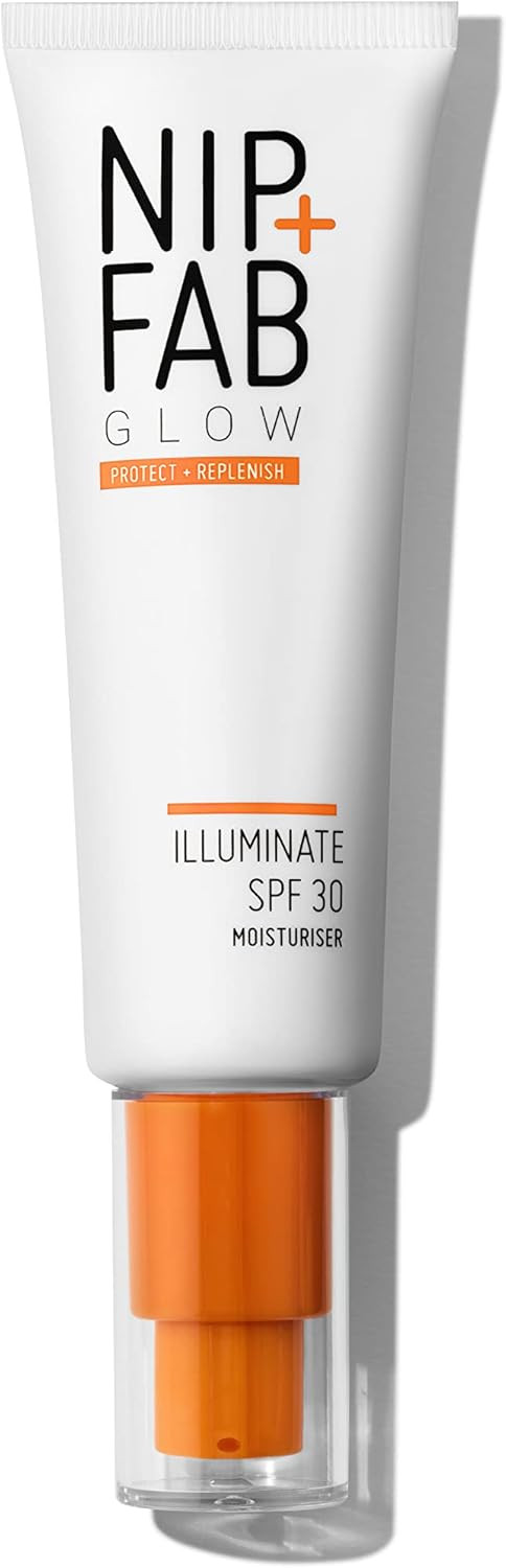 Nip+Fab SPF 30 Moisturiser Glow Illuminate | 50 ml | Tailored to Dull Skin | Maximum Face Hydration and Protection | UVA + UVB Protection | SPF Face Skin Sunscreen
