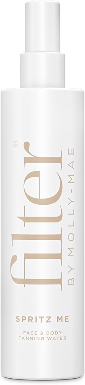 Filter by Molly-Mae Spritz Me Tanning Water | Moisturising Self Tan | Golden Streak Free Glow | Natural Looking Bronzed Fake Tan | Develops Fast | Long Lasting | Clear & Oil Free | 200ml