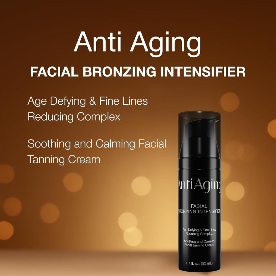 Onyx Anti-Aging Face Foam | Sunbed Cream with Bronzer & Tanning Accelerator for a Smooth, Even Tan | Hydrating & Nourishing Formula for Indoor & Outdoor Use | Enhances Glow & Reduces Fine Lines