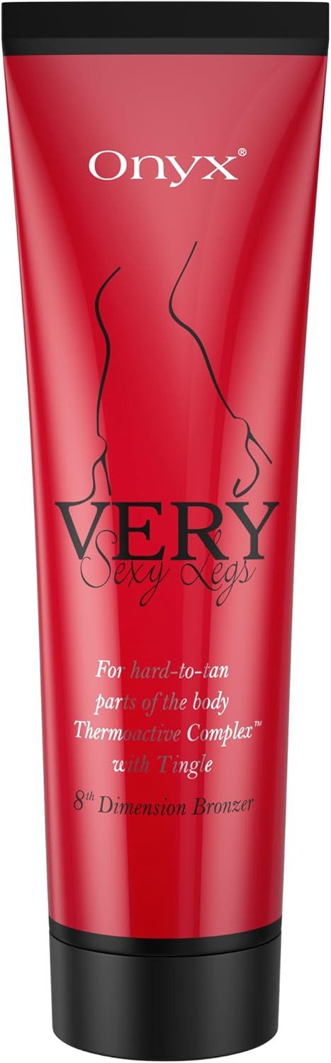 Onyx Legs Tingle Bronzing Cream | Sunbed & Outdoor Tan Accelerator for Legs |  Tingle Effect for Hard-to-Tan Areas | Smooth, Streak-Free Application | Ultra-Dark Tan Results for Women