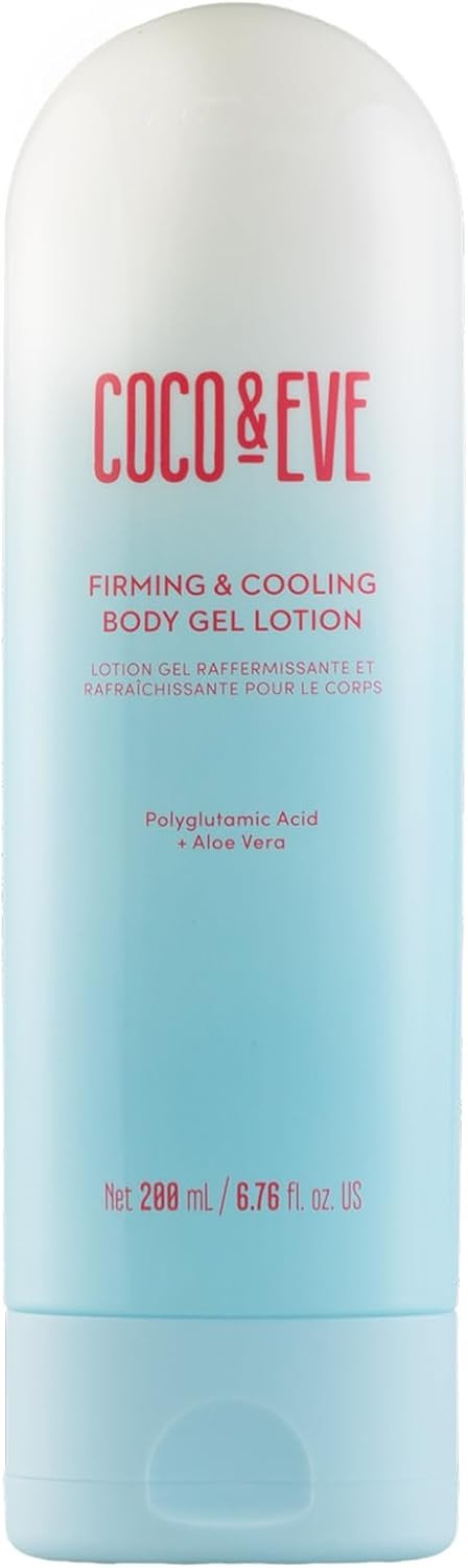 Coco & Eve Firming & Cooling Body Gel Lotion  Aftersun Care with Aloe Vera, Polyglutamic Acid for Sunburn Relief, Hydration & Skin Recovery. Soothing Moisturiser for Sun-irritated Skin. (200 ml)