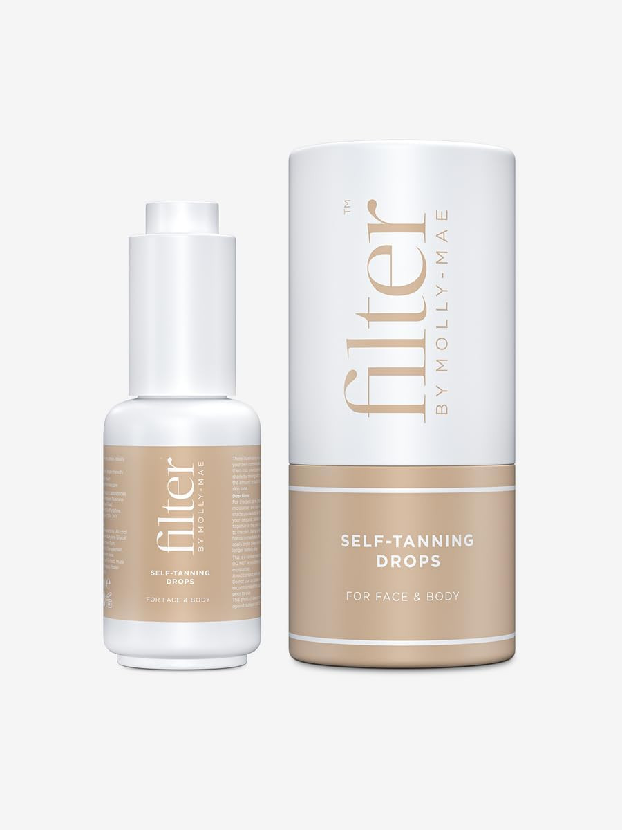 Filter by Molly-Mae Self Tanning Drops | Natural Looking Bronzed Tan | Face & Body Drops | Develops Fast | Gradual Glow | Easy To Apply Fake Tan | 30ml
