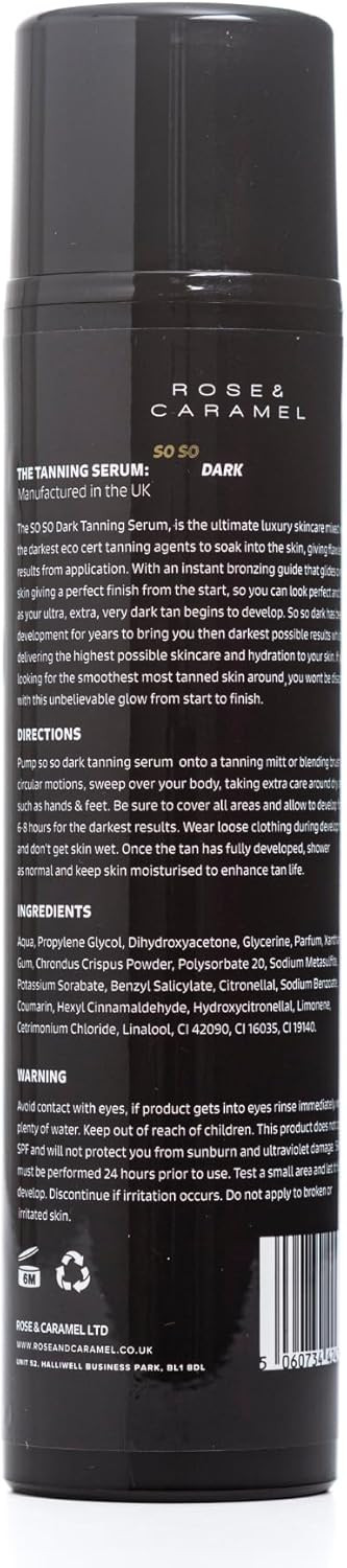 Rose & Caramel So So Dark Self Tanning Serum 150ml