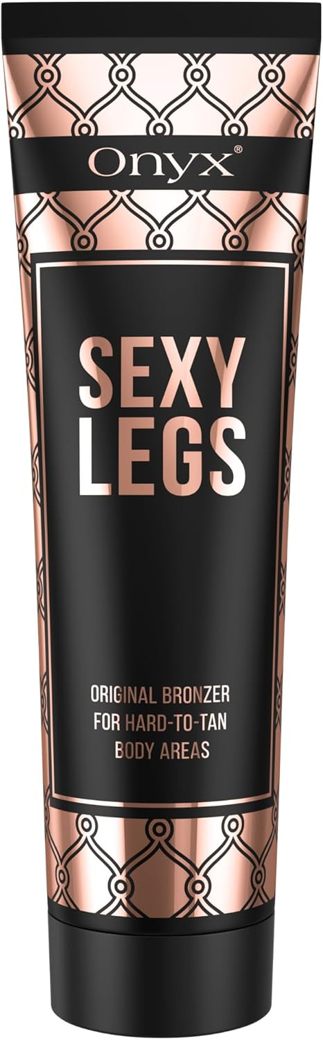 Onyx Sexy Legs Sunbed Cream with Bronzer | Ultra Dark Tan Accelerator for Legs | Streak-Free Tanning Lotion for Indoor & Outdoor Use | Perfectly Smooth, Even Results with Long-Lasting Hydration