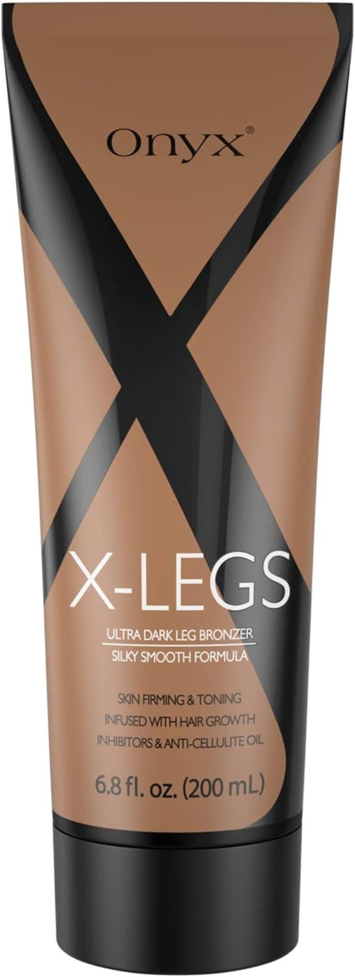 Onyx X-Legs Sunbed Cream | Dark Bronzing Formula for Womens Legs | Streak-Free Indoor & Outdoor Tan | Hair Growth Inhibitor & Anti-Cellulite Effect | Ultra-Smooth & Long-Lasting Leg Bronzer