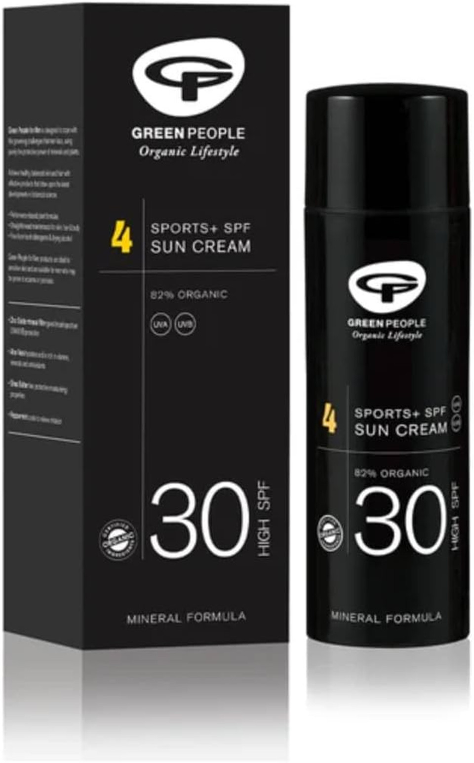 Green People for Men No.4 Sports+ SPF30 Sun Cream | Natural & Organic Mens SPF Moisturiser for Face | Non-Greasy 100% Mineral Face Sunscreen | Paraben Free & Ethanol Free | Cruelty Free & Vegan