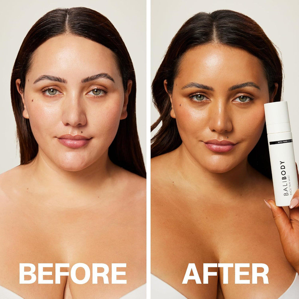 Bali Body Face Tan Mist - Ultra Dark | Streak-Free, Fast Drying Facial Self Tanner | Hydrating Soothing Formula for All Skin Types | Vegan, Cruelty Free, Australian Made (100 ml/3.4 fl oz)