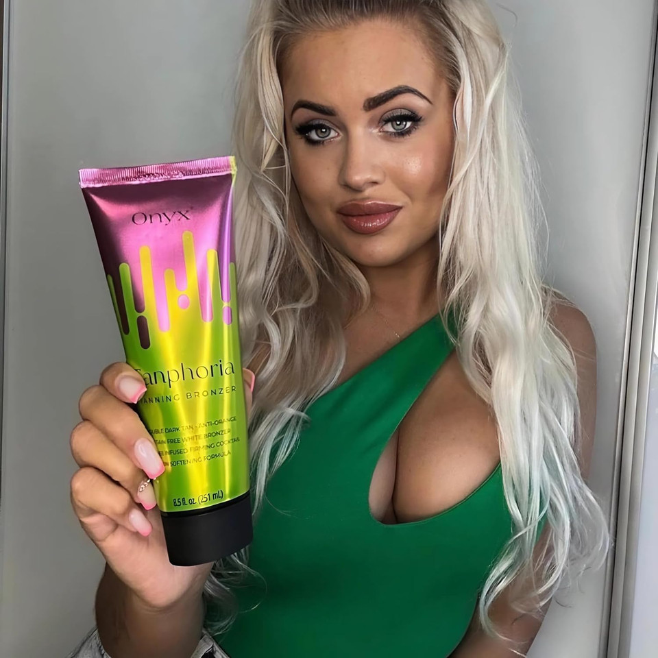 Onyx Tanphoria Sunbed Cream with Bronzer | Tanning Accelerator for Dark Tan | Indoor & Outdoor Sunbed Lotion | Gradual Bronzing for Deep Golden Results | Streak-Free & Long-Lasting Tanning Formula