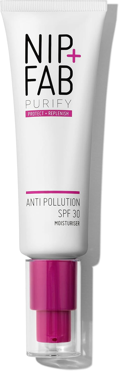 Nip+Fab SPF 30 Moisturiser Purify Anti Pollution | 50 ml | for Oily + Congested Skin | Maximum Face Hydration and Protection | UVA + UVB Protection | SPF Face Skin Sunscreen