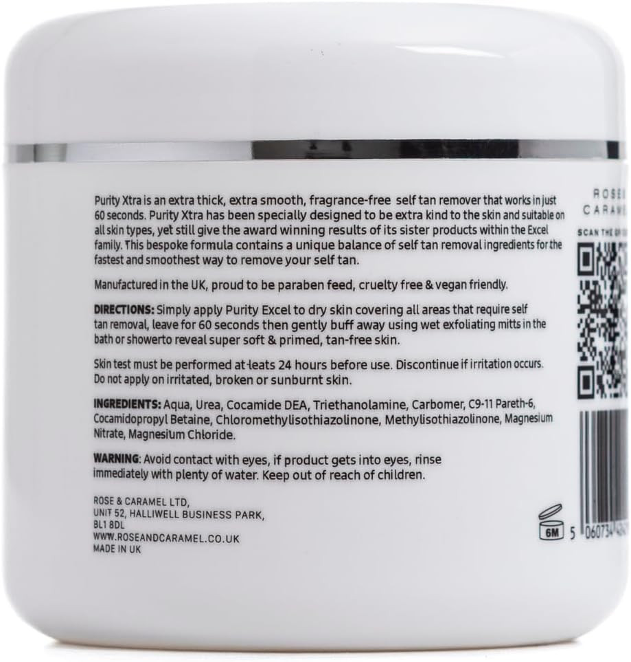 Rose & Caramel Purity Excel Xtra, 60 Second Tan Remover, Extra Sensitive, Extra Smooth, Extra Soft 440ml