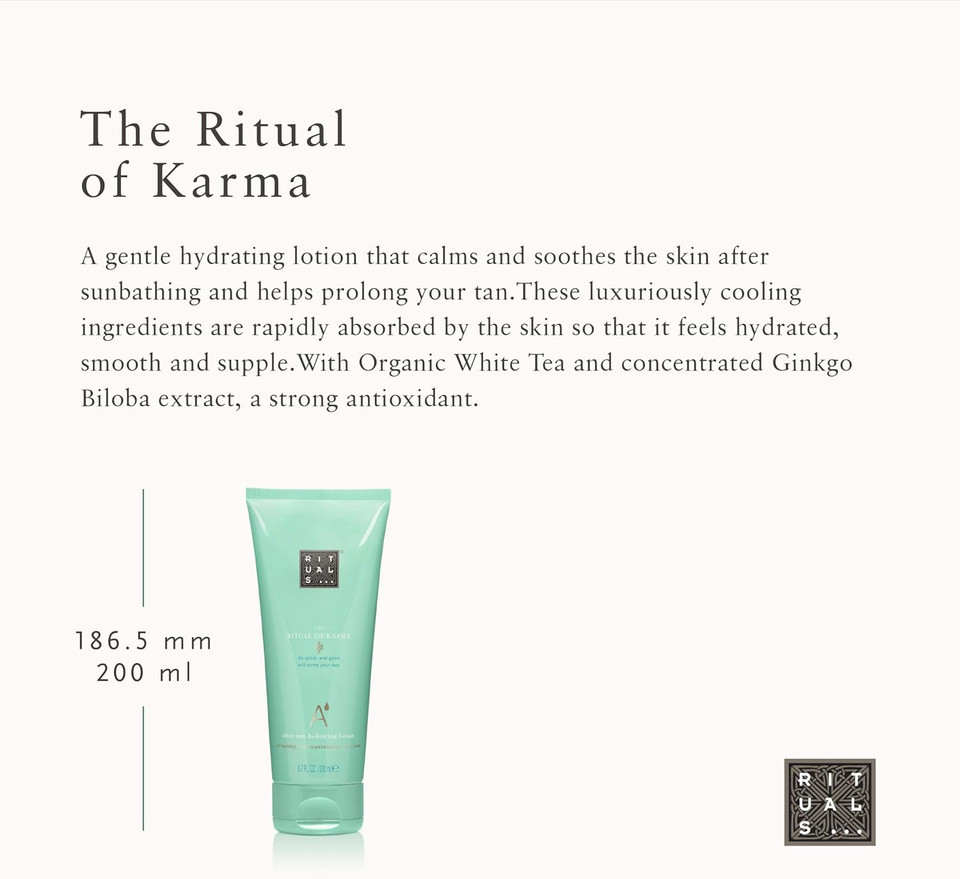 RITUALS The Rituals of Karma After Sun Hydrating Lotion, 200ml (Pack of 2)