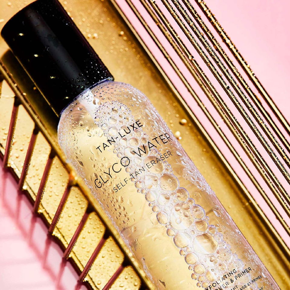 Tan Luxe GLYCO WATER Self Tan Remover, (200 ml) Gentle Glycolic Acid Self Tanning Eraser and Skin Primer, Cruelty Free & Vegan