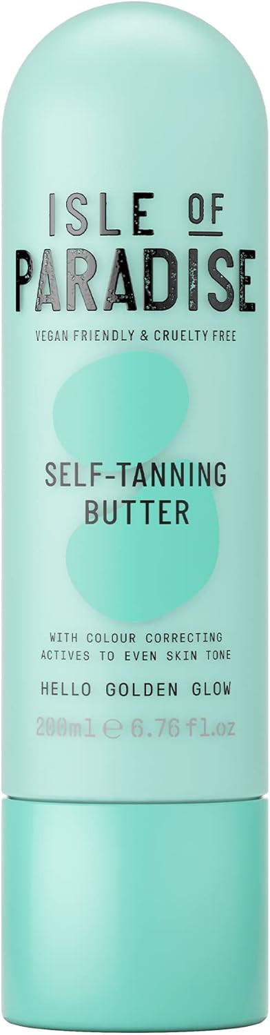 Isle of Paradise Self Tan Butter (200 ml) Gradual Self Tan Butter, Combining Skin Care and Self Tanning, Natural Ingredients & Vegan