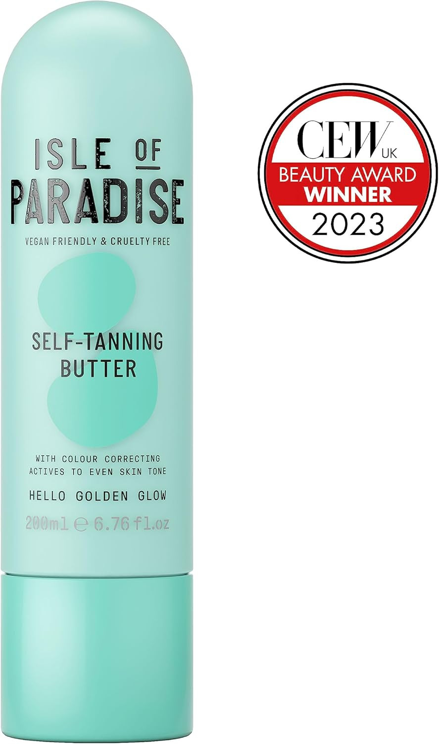 Isle of Paradise Self Tan Butter (200 ml) Gradual Self Tan Butter, Combining Skin Care and Self Tanning, Natural Ingredients & Vegan