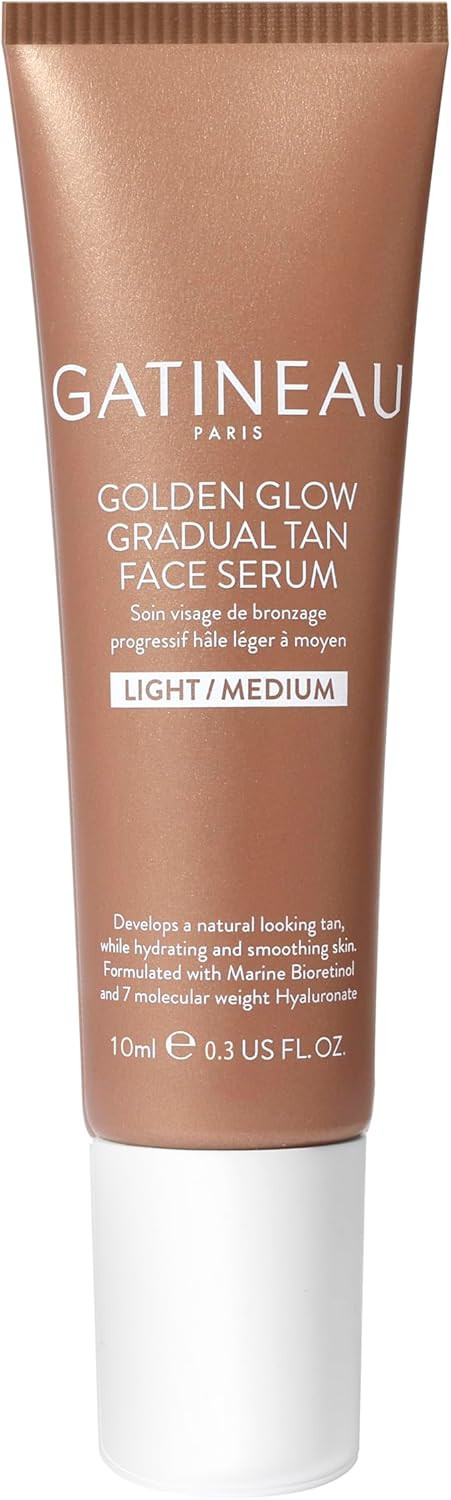Gatineau - Golden Glow Gradual Tan Face & Body Duo, with 2 in 1 Moisturiser & Self Tanning Lotion (400ml) and Face Serum Light/Medium (10ml)