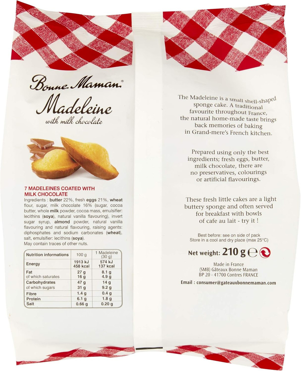 Bonne Maman Chocolate Madeleine Sponge Cakes, 210g