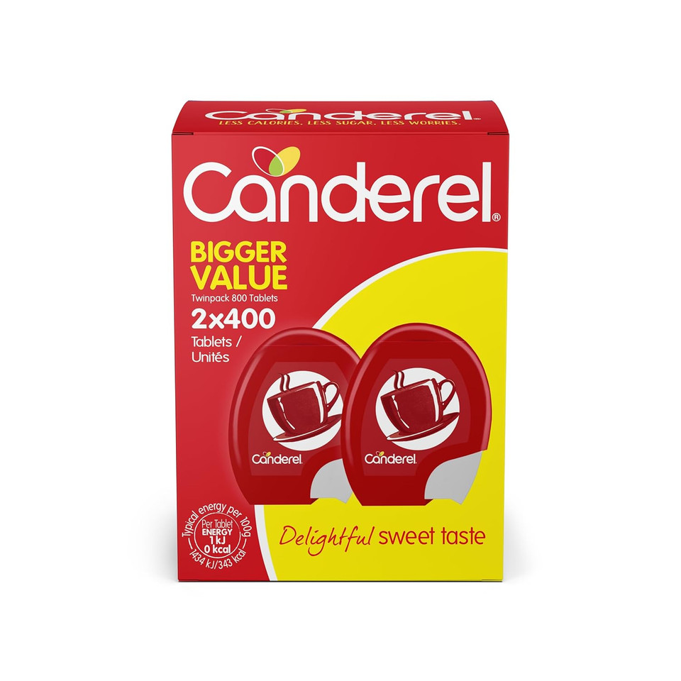 Canderel Sweetener Tablets 2 x 400 - Zero Calorie and Diabetic Friendly VALUE PACK - (800 Tabs)