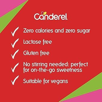 Canderel On The Go Liquid Sweetener 2 x 55 ml | Zero Sugar and Zero Calories | 500 Servings | (2 Pack)