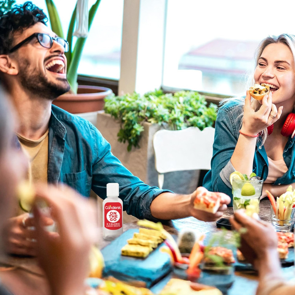 Canderel On The Go Liquid Sweetener 2 x 55 ml | Zero Sugar and Zero Calories | 500 Servings | (2 Pack)