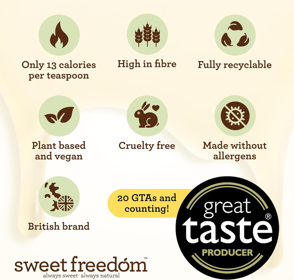 Sweet Freedom - CHOC SHOT Raspberry for Hot Chocolate & Drizzling - Only 13 Calories Per Teaspoon - For Milk Shakes, Desserts, Pancakes - Healthy Baking - Vegan & Plant Based - 320g, Pack of 1