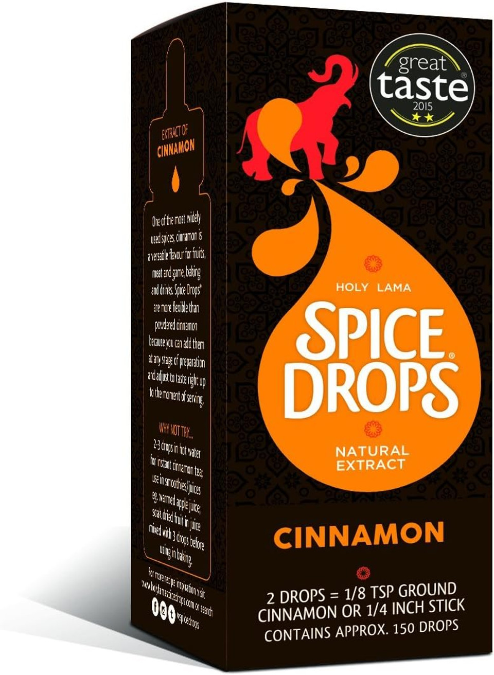Holy Lama Spice Drops Orange Zest Extract  Great Taste Awards. Natural Cooking Ingredient, Savoury or Sweet Recipes. Citrus Flavour, Baking, Drinks 1 x 5ml Bottle