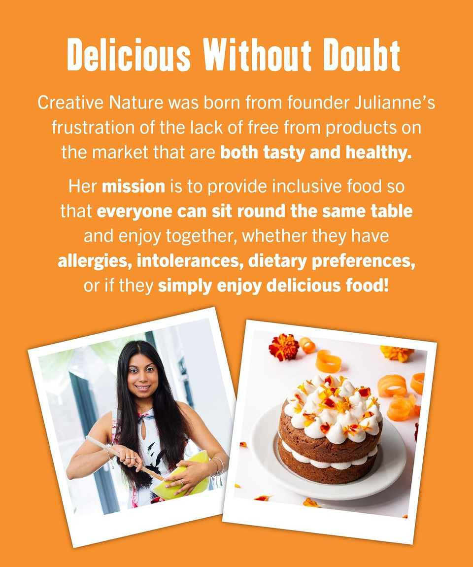 Gluten Free Cake Mix | Creative Nature Vegan Carrot Baking Mix | Organic, Nut Free, Dairy Free, Baking Mix | Top 14 Allergen Free | 2 Pack