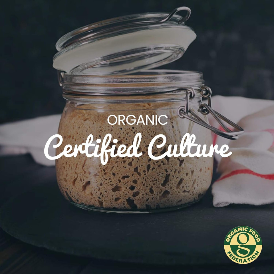 Freshly Fermented  Organic & Vegan Certified Freeze Dried Sourdough Culture, Rye