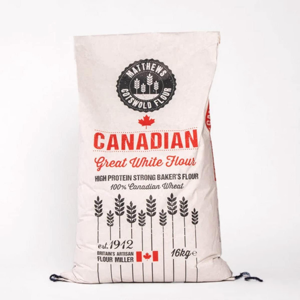 Matthews Cotswold 100% Canadian Great White Bread Flour - 16kg Bag (Single Sack)