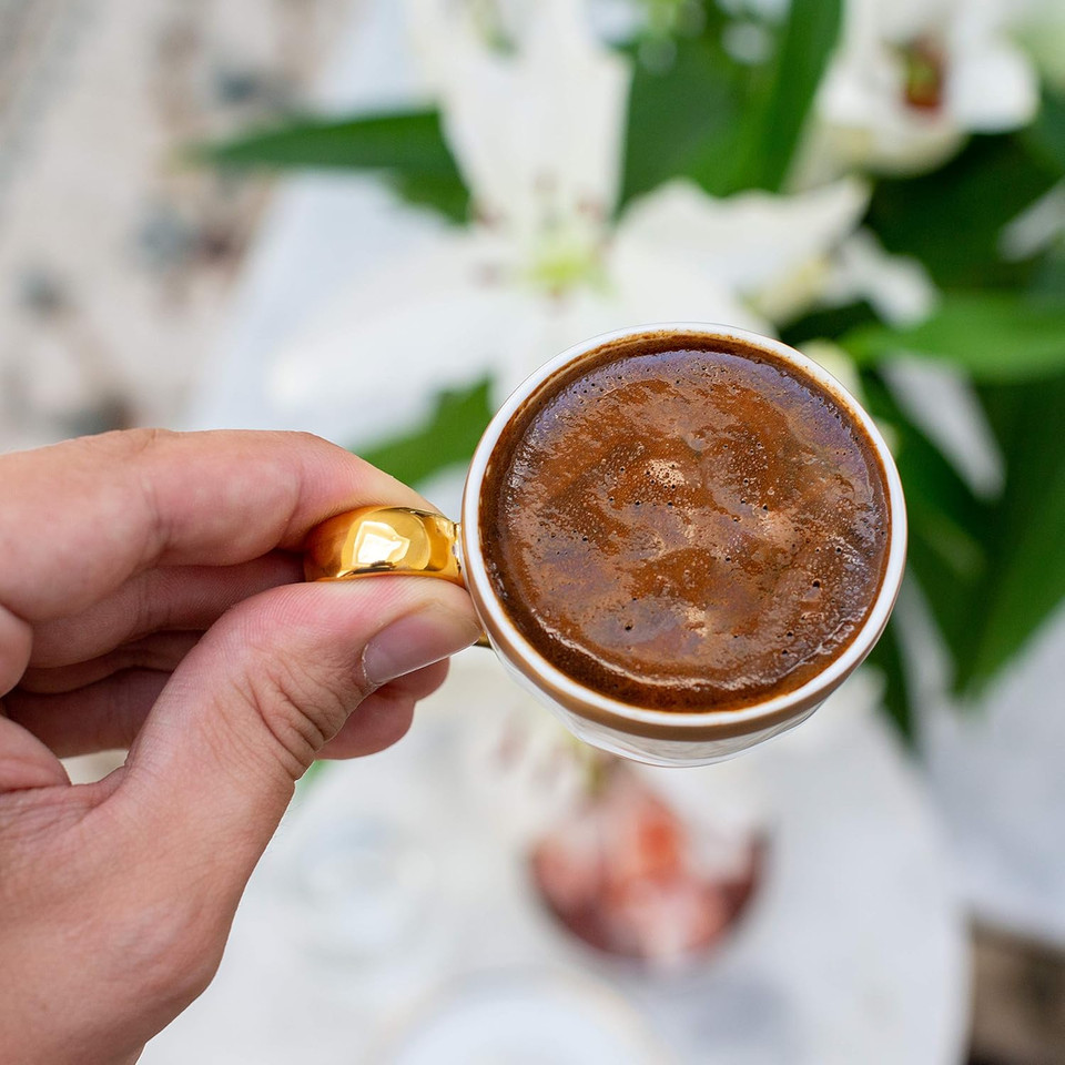 Ozerlat Real Turkish Coffee - Traditional Light Roasted 250g | Brazil Arabica Beans, Ground | Premium Artisan Coffee