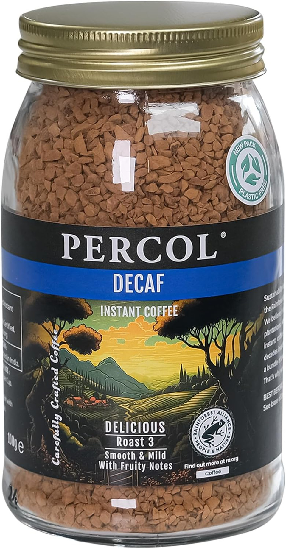 Percol - Americano Loose Packed Ground Coffee Bags (80x8g), Luxury Roast & Ground, Fairtrade, Hand-Picked Arabica Beans, Medium Roast, Strength 4, Sustainable, Compostable Coffee Bags