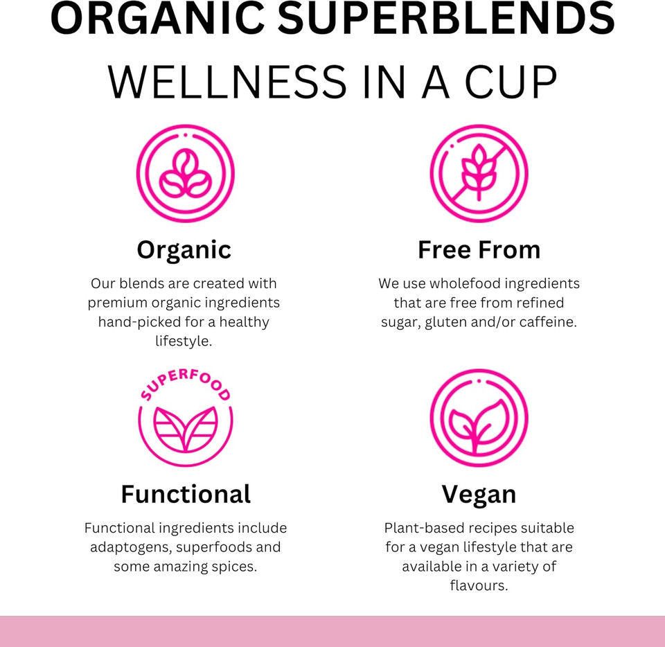 Sweet Revolution Organic Instant Beetroot Latte with Ginger (200g), Dairy Free and Gluten Free