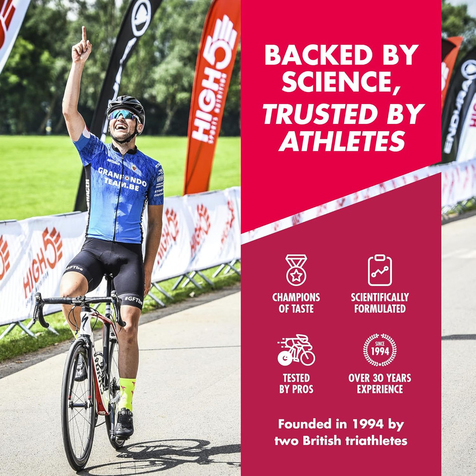 HIGH5 Energy Gel Pouches - Carb Gels Running Accessories for Endurance Fuel - Natural Fruit Juice & Caffeine-Free Vegan Energy Gel - Glucose Shot to Boost Sports Performance (Berry, 6 x 40g)