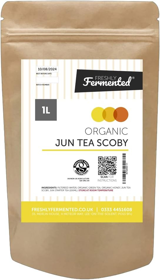 Freshly Fermented - Organic Jun Tea Scoby (1 Litre Size)